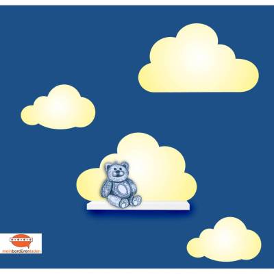 Wandtattoo-Set: Wolken gelb - passend für 55 cm Regal