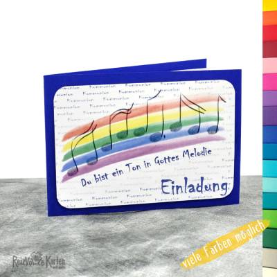 Einladungskarte Kommunion - Du bist ein Ton in Gottes Melodie (2)