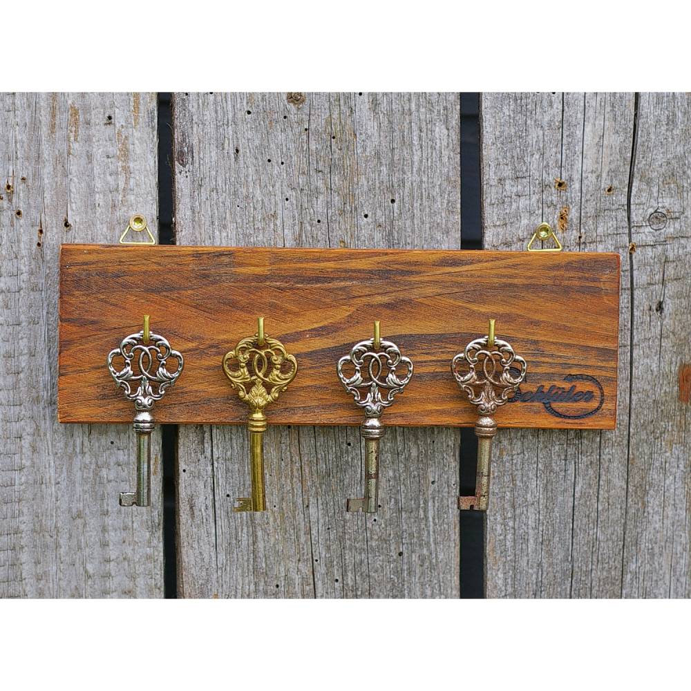 Schlüsselbrett aus Palettenholz, Hakenleiste, Handtuchhalter, Schlüssebrett,Palettenmöbel Bild 1