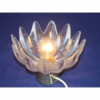 60er Jahre Glas Lampe in Blütenform
