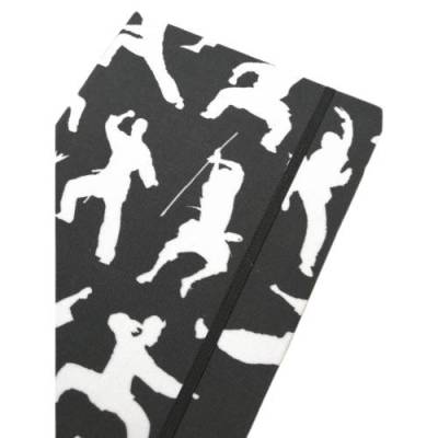 Notizbuch Tagebuch A5 stoffbezogen "Kung Fu" Shaolin China Kampfkunst Asien Geschenk