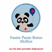 Freebie -Kostenlose Stickdatei Pandabutton 10x10cm Bild 1