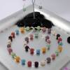Lavaohrhänger, funkelnde Highlights, gedeckte Farben - Lavaperlen Ohrringe mit funkelnden Kristallen - einmalig Bild 4
