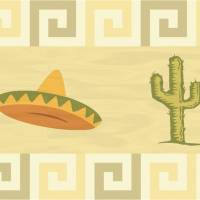 Vlies Bordüre: Mexiko - optional selbstklebend - 12 cm Höhe Bild 10