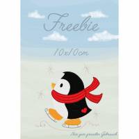 Freebie -Kostenlose Stickdatei Pingui 10x10cm Bild 1