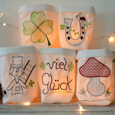ITH Lichterbeutel Glück 13x18cm für ein LED Licht