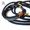 Leine Halsband Set dunkelblau gold, für kleine Hunde, verstellbar Bild 3