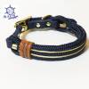 Leine Halsband Set dunkelblau gold, für kleine Hunde, verstellbar Bild 5
