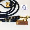 Leine Halsband Set dunkelblau gold, für kleine Hunde, verstellbar Bild 9
