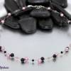 Luftig, filigrane Kette vintage rose und schwarz, Perlen und Bicone vintage rosa, Halskette auf Wunschlänge Bild 2