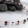 Luftig, filigrane Kette vintage rose und schwarz, Perlen und Bicone vintage rosa, Halskette auf Wunschlänge Bild 3