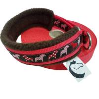 Hundehalsband "Punkte-Ponys" ~ Größe 35 cm mit Zugstopp. Halsbandmanufaktur Cavalletti-4Dogs Bild 1