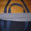 Stofftasche  Blau/Petrol aus Baumwolle mit vier Henkeln Bild 3