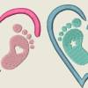 Stickdatei Baby Füße * Babyfüsse * Herz Stern 568 Maschinenstickerei Bild 1
