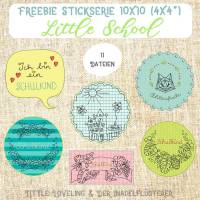 FREEBIE Digitale Stickserie  "Little School" für den 10x10 cm (4x4") Stickrahmen Bild 1