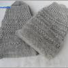 Handgestrickte Herrensocken, Wollsocken, Socken, Stricksocken, grau, Bild 1