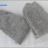 Handgestrickte Herrensocken, Wollsocken, Socken, Stricksocken, grau, Bild 4