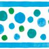 ECO Kinderbordüre: Aquarell Dots Nr.2 - viele Farben - 10 cm Höhe Bild 9