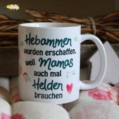Tasse - Hebamme mit Herz - Mädchen