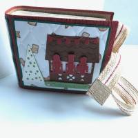 Weihnachtliche Geldgeschenk-Verpackung "Nussknacker" (rot) als Teebeutelbuch, Minialbum oder Gutscheinkarten-Box Bild 1
