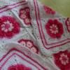 Babydecke *  rosa pink weiß * african flower Muster * granny square Krabbeldecke Bild 3