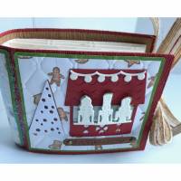 Weihnachtliche Geldgeschenk-Verpackung "Nussknacker" (weiß)  als Teebeutelbuch, Minialbum oder Gutscheinkarten-Box Bild 1