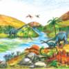Kinderbordüre: Urzeit Dinos  - optional selbstklebend - 18 cm Höhe Bild 10