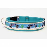 Hundehalsband »Rudolf in love« mit echtem Leder unterlegt aus der Halsbandmanufaktur von dogs & paw Bild 1