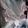 Girlande - Häkelgirlande - Wimpelkette - Sterne -  rosa Girlande aus Baumwolle Bild 2
