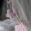 Girlande - Häkelgirlande - Wimpelkette - Sterne -  rosa Girlande aus Baumwolle Bild 3