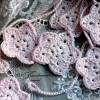 Girlande - Häkelgirlande - Wimpelkette - Sterne -  rosa Girlande aus Baumwolle Bild 4