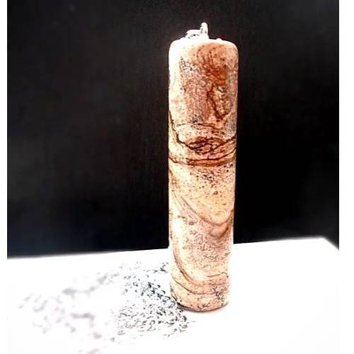 Kette, Halskette, Jasperhänger, Jasper, XL-Anhänger, Edelstahl