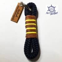 Schlüsselanhänger Segeltau dunkelblau gelb von AlsterStruppi Bild 1