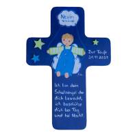 Schutzengelkreuz für Jungs Taufkreuz, Kinderkreuz Geschenk zur Taufe / Geburt Bild 3