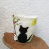 Filzwindlicht Kerzenglas mit Katzenmotiv Bild 7