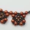 Handgefertigtes Collier aus Glasperlen - Farbkombi braun, orange, bronze Bild 3