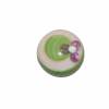 Ringtop - Glas - Lampwork - grün mit Blume rosa Bild 2