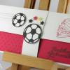 Geschenkverpackung Fußball Ticket rot Einladung personalisierbar Bild 3