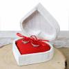 Rustikale RINGBOX aus HOLZ Herz Ringkissen Shabby Chic Weiß + GRAVUR Vintage Hochzeit Ringkästchen für Eheringe Ringscha Bild 7