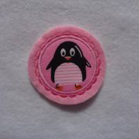 Applikation  Aufnäher  Button mit niedlichem Pinguin Bild 1
