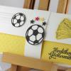 Geschenkverpackung Fußball Tickets gelb Einladung personalisierbar Bild 3