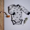 Body für Babys aus BIO Baumwolle mit Schlupfausschnitt und langen Ärmeln Stoffdesign von miss patty (Lillestoff) Bild 1