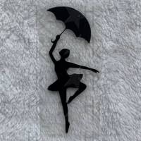 Bügelbild - Ballerina mit Schirm / Tänzerin - viele mögliche Farben Bild 1