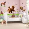 003 Wandtattoo Pferd mit Fohlen Pony reiten Gras Wiese Hufeisen in 6 Größen - Kinderzimmer Sticker Babyzimmer Pferde Wandaufkleber Bild 2
