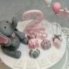 Tortenaufleger Fondant Geburtstag Tortendeko Elefanten Mädchen Luna Bild 2