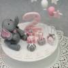 Tortenaufleger Fondant Geburtstag Tortendeko Elefanten Mädchen Luna Bild 3