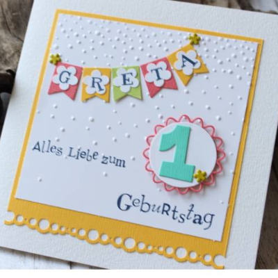 Glückwunschkarte für Kinder, Kindergeburtstag, mit Namen und Zahl individualisierbar