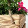RUSTIKALE Holzkiste als BLUMENAMPEL Kleine Geflammte Obstkiste zum aufhängen BLUMENKISTE Blumentopf Holz Übertopf Vintag Bild 4