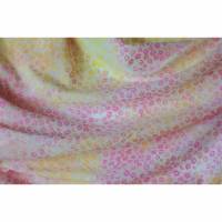 Baumwollstoff Voile zart transparent rosa gelb 50 cm x 150 cm   Nähen Stoff Bild 1