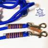 Hundeleine verstellbar Tau royalblau mit Leder AlsterStruppi Bild 3